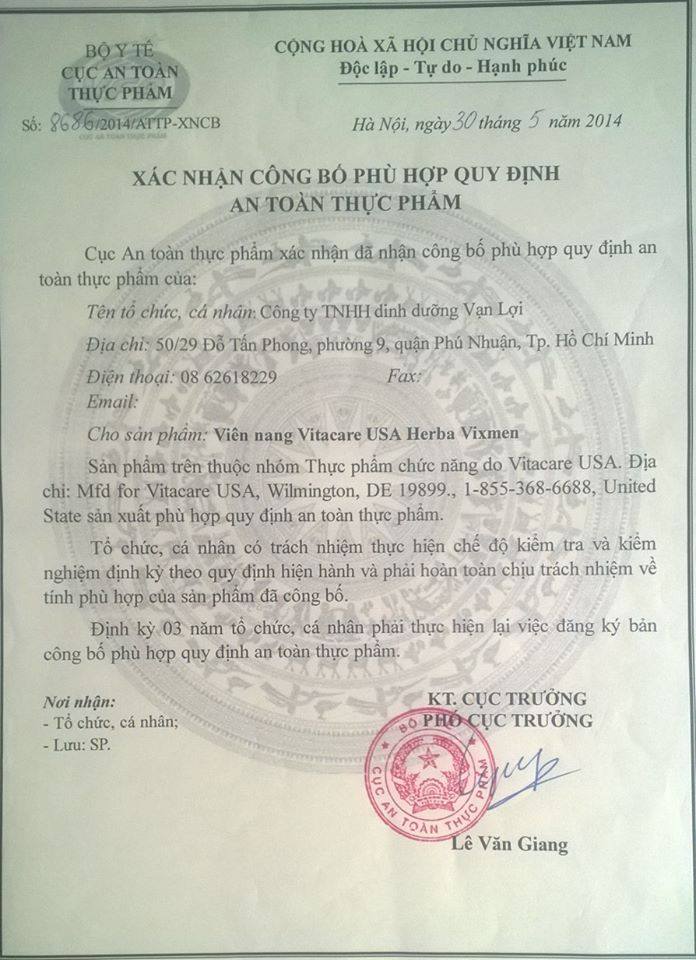 Kiểm định Vixmen của Việt Nam